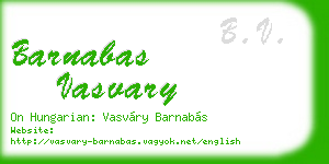 barnabas vasvary business card
